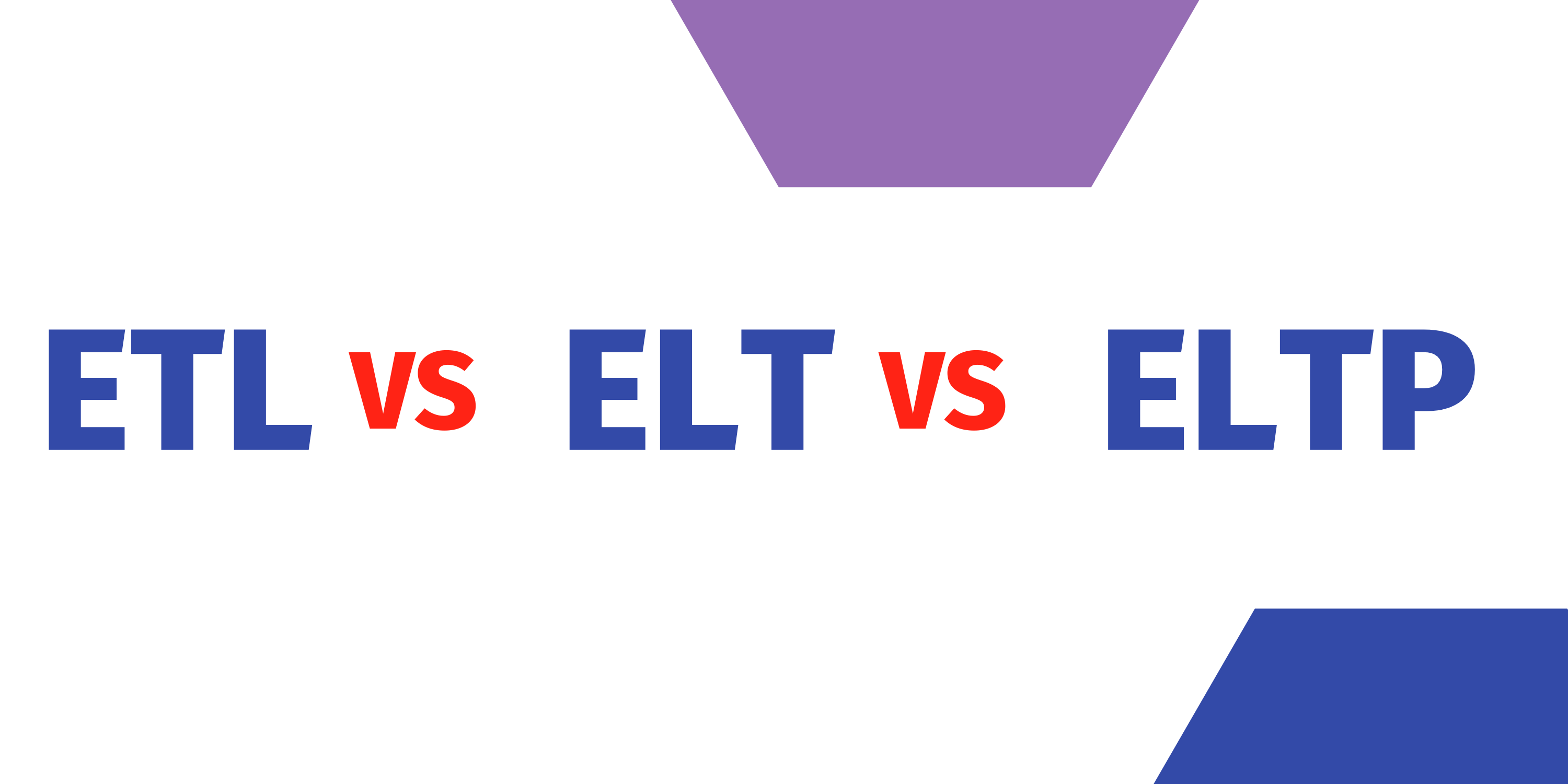 ETL VS ELT VS ELTP